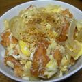 vabochan's cooksnap of when they made 魚河岸揚げと玉子丼.
