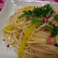 はわいあんトマト's cooksnap of when they made しば漬け＆大葉＆しらすのパスタ.