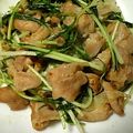 リツマル's cooksnap of when they made 鶏肉と水菜のシンプル炒め.