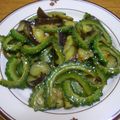 conn's cooksnap of when they made ゴーヤとなすのあんかけ.