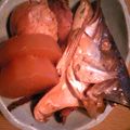 kazwry's cooksnap of when they made ハマチのアラ煮（圧力鍋で）.
