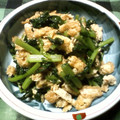ゆみらんたん's cooksnap of when they made 大根の葉と油揚げの炒め物.