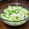 於石句亭御馳走参's cooksnap of when they made やさしい酸味❤カニカマとレタスのサラダ.