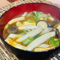 料理男子部🍻's cooksnap of when they made しめじ 油揚げ ねぎ 炒め 味噌汁 ♪.