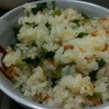 どっころ's cooksnap of when they made 大根葉と干しえびの混ぜご飯.