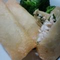 yuma568's cooksnap of when they made モッツアレラとささみのうめしそ春巻き.