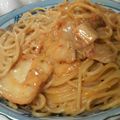 CoffeeCoco's cooksnap of when they made キムチの味噌マヨスパゲティ.