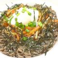 papikun's cooksnap of when they made 冷やしキンピラ蕎麦☆温卵のせ.