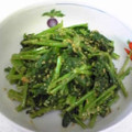 kumadakuma's cooksnap of when they made かき菜のまろやか和え☆.