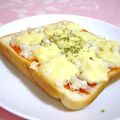 __puririn's cooksnap of when they made 簡単!ピザトースト.
