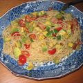 frapon's cooksnap of when they made アボカドの冷たいスパゲッティ.