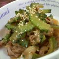 eterno's cooksnap of when they made ゴーヤと豚コマの味噌いため.