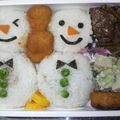 パンピー☆'s cooksnap of when they made クリスマスの雪だるま弁当.