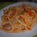 Jock's cooksnap of when they made 豚キムチ焼きうどん.