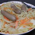 はらぺこあおむし～'s cooksnap of when they made 簡単☆激旨！キャベツとウィンナーのパスタ.