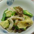 mamida_'s cooksnap of when they made 湯葉とオクラのポン酢和え.