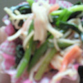 ちゅい★'s cooksnap of when they made お弁当の一品に☆法蓮草と蟹カマのおひたし.