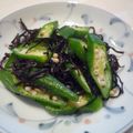食パンダ's cooksnap of when they made レンジであと一品★オクラの簡単和え物.
