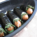 yamita's cooksnap of when they made ウインナーの海苔シソちー巻き焼き.