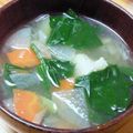67ice's cooksnap of when they made ほうれん草と鶏肉のくず煮.