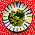 チェックのミニくま's cooksnap of when they made 青菜の＊さば缶粒マス和え＊.