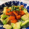 Faiza's cooksnap of when they made サーモンとアボカドのデリ風づけ丼♪.