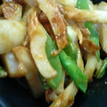 TTkichen's cooksnap of when they made ちくわのオイマヨ・カレー粉炒め.