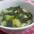 minami1977's cooksnap of when they made 超簡単！　ワカメとレタスのスープ.