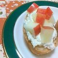 つつくみ's cooksnap of when they made 豆腐クリームトースト☆りんご乗せ☆.