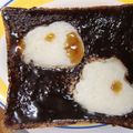 るらちゃん's cooksnap of when they made 【可愛い】チョコシロップトースト.