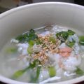 きぃちゃん☆'s cooksnap of when they made 半熟がおいしー♪鮭と小松菜の味噌雑炊.