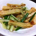 ponsyuke♪'s cooksnap of when they made きゅうりと油揚げのあっさり和え.