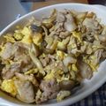 K/S's cooksnap of when they made きのこと豚肉のバターたまご炒め.