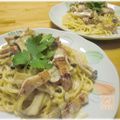 Ｒｅｃｏｔｙ's cooksnap of when they made きのことベーコンのPチーズクリームパスタ.