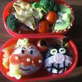 むっちぃー's cooksnap of when they made キャラ弁　バイキンマン編.