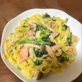 クックKCI20U☆'s cooksnap of when they made 鮭ときのこのクリームパスタ.