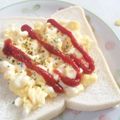 ノブリン♡'s cooksnap of when they made 炒りたま★ケチャマヨトースト.