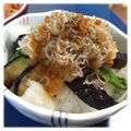 にゃおにゃお's cooksnap of when they made ちりめんおろしでおいしい茄子丼.