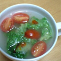 SILK0205's cooksnap of when they made レタスとトマトの中華スープ♪.