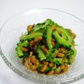 ラッチーU^ｪ^U's cooksnap of when they made **ゴーヤ納豆**（梅風味）.