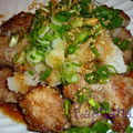 Kapuanani's cooksnap of when they made 豚ヒレ肉の竜田揚げ♡大根おろしと薬味だれ.
