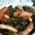 gootsukito's cooksnap of when they made ウインナーとほうれん草のとまと炒め.