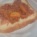 きらり流れ星's cooksnap of when they made ミートソースでピザ風トースト.