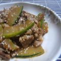 しおりのテーマ's cooksnap of when they made ★ズッキーニと豚肉でとんかつソース炒め★.
