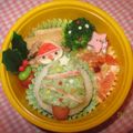 ごりごりら's cooksnap of when they made キャラ弁☆ハート型で簡単サンタさん.