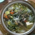 higekuma's cooksnap of when they made あっさり牡蠣鍋(o^－^o).