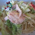まじゅじゅ's cooksnap of when they made アスパラと鮭のクリームパスタ.