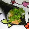 Leone0815's cooksnap of when they made 手巻き寿司☆オーロラツナ.