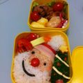 nnnry's cooksnap of when they made クリスマス　サンタさんのお弁当☆.
