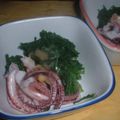 Jock's cooksnap of when they made 春菊とイカの酢味噌和え.
